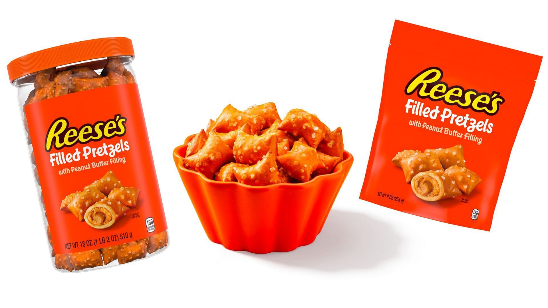 Filled Pretzels come in three sizes (Image via The Hershey Company/PR Newswire)